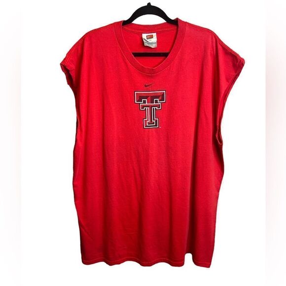 5 for $25🔥Nike Texas Tech Red Cut Off Tank Top T-Shirt XXL - Picture 1 of 6